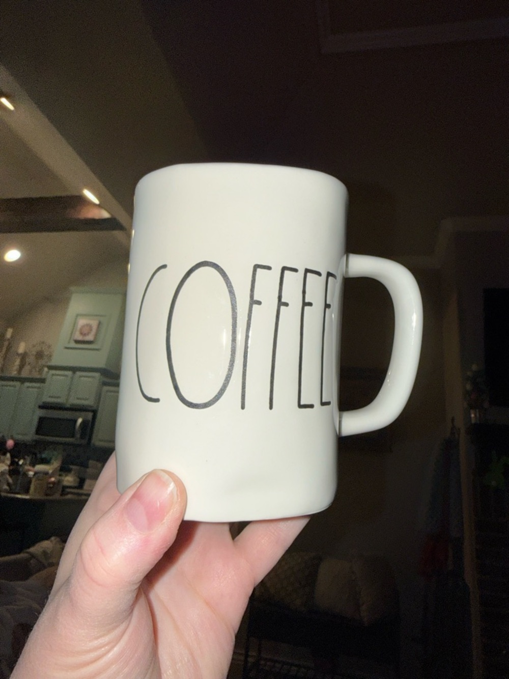 RAE DUNN “COFFEE” Ceramic Mug with unique stitching pattern- Classic Home Dining